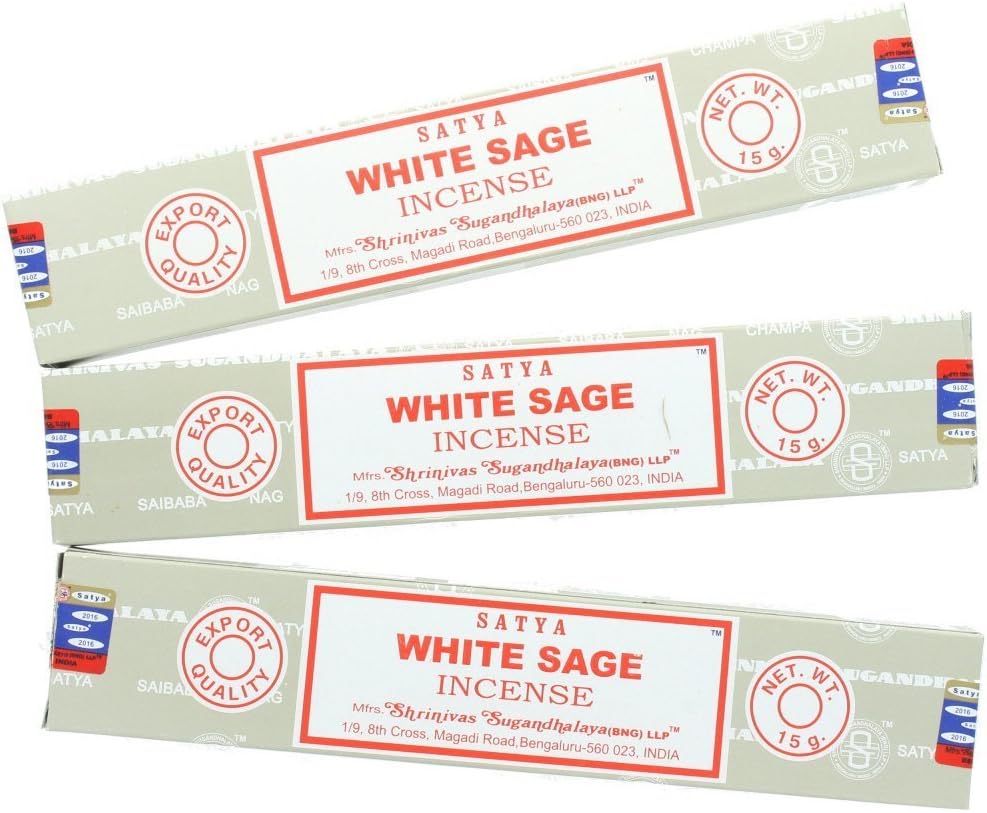 Alaysom Satya Nag Champa White Sage Incense Sticks