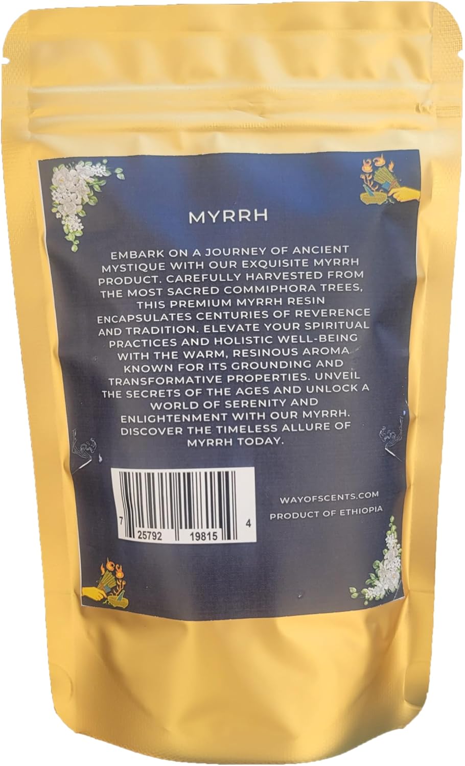 WayOfScents Commiphora Myrrha Resin - 4 Ounces Natural Wild Harvested