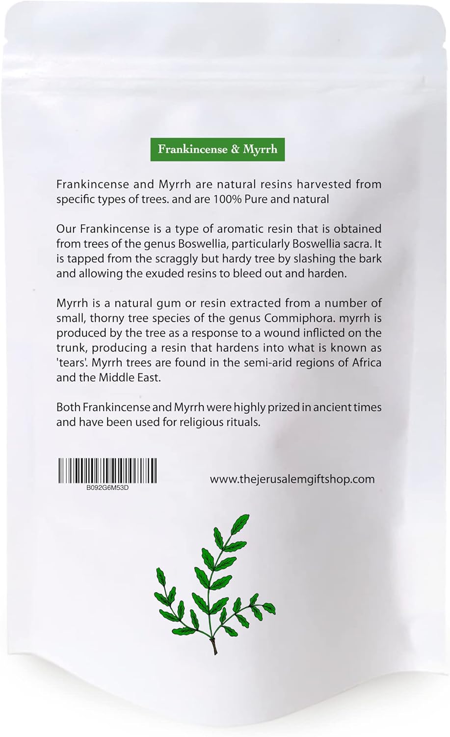 Frankincense and Myrrh Holy Incense Gift Pack from Jerusalem