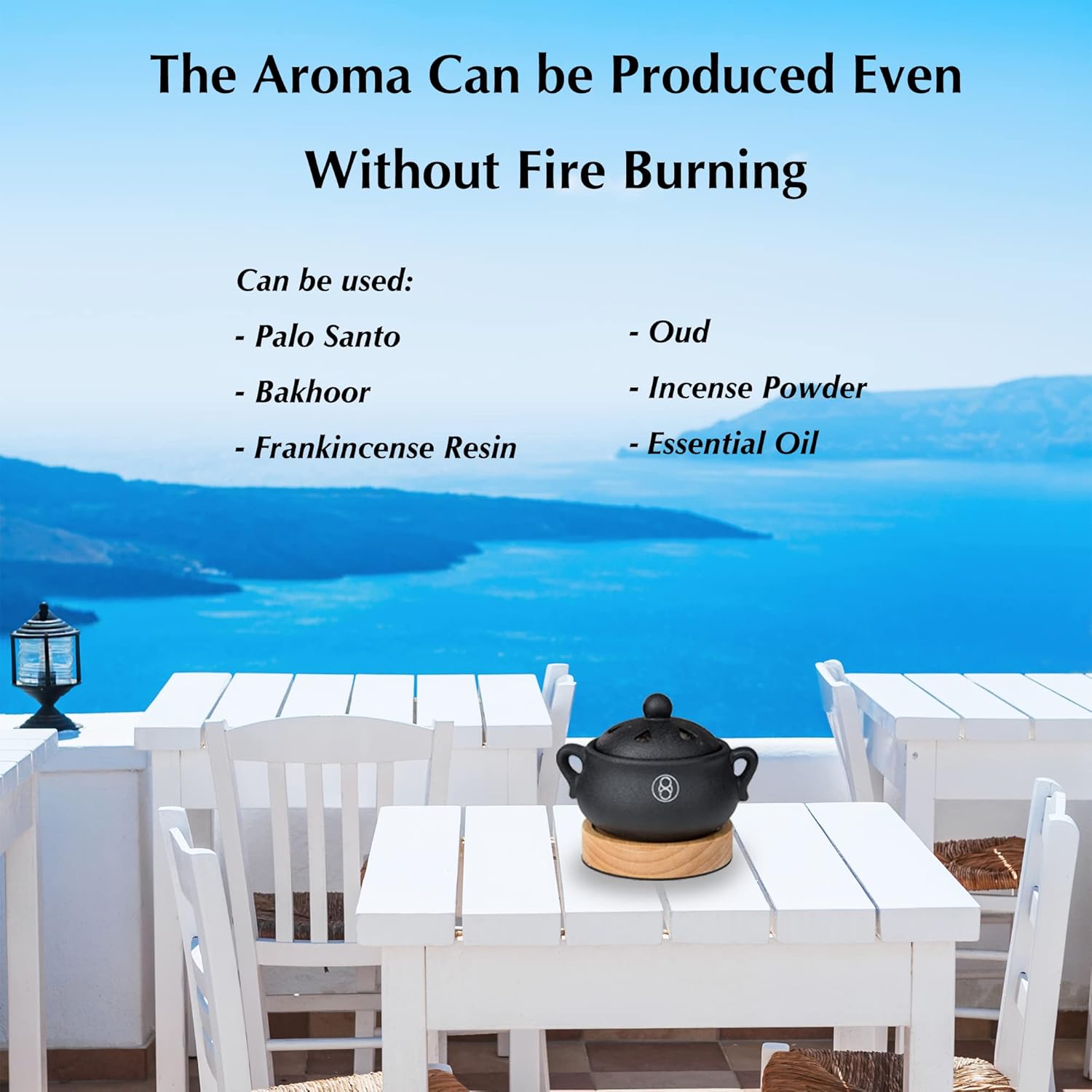 Electric Incense Burner with Timer and Safety Features