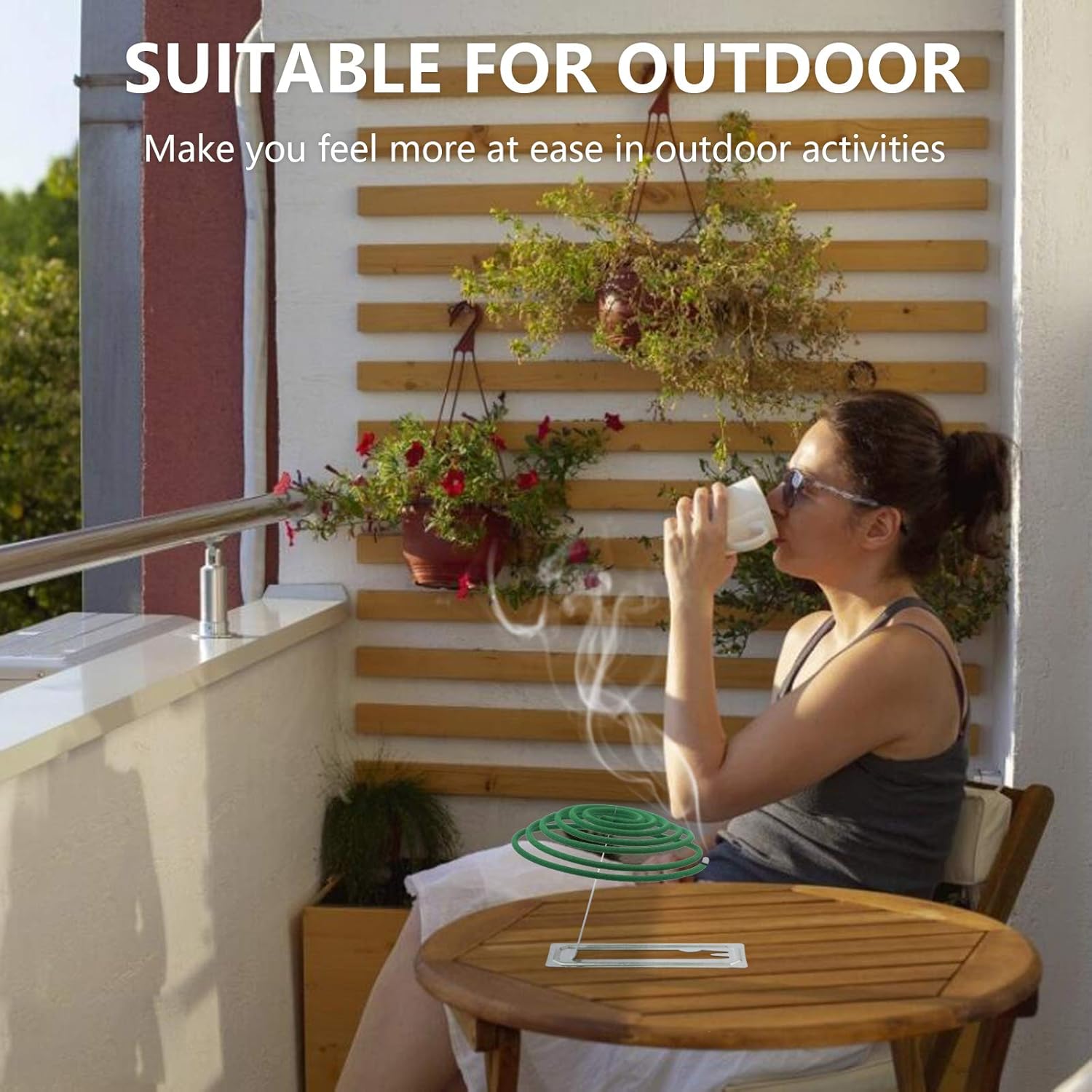 DERDUFT Citronella Incense Sticks with Coil Holder - 48 Pack for Outdoor Use