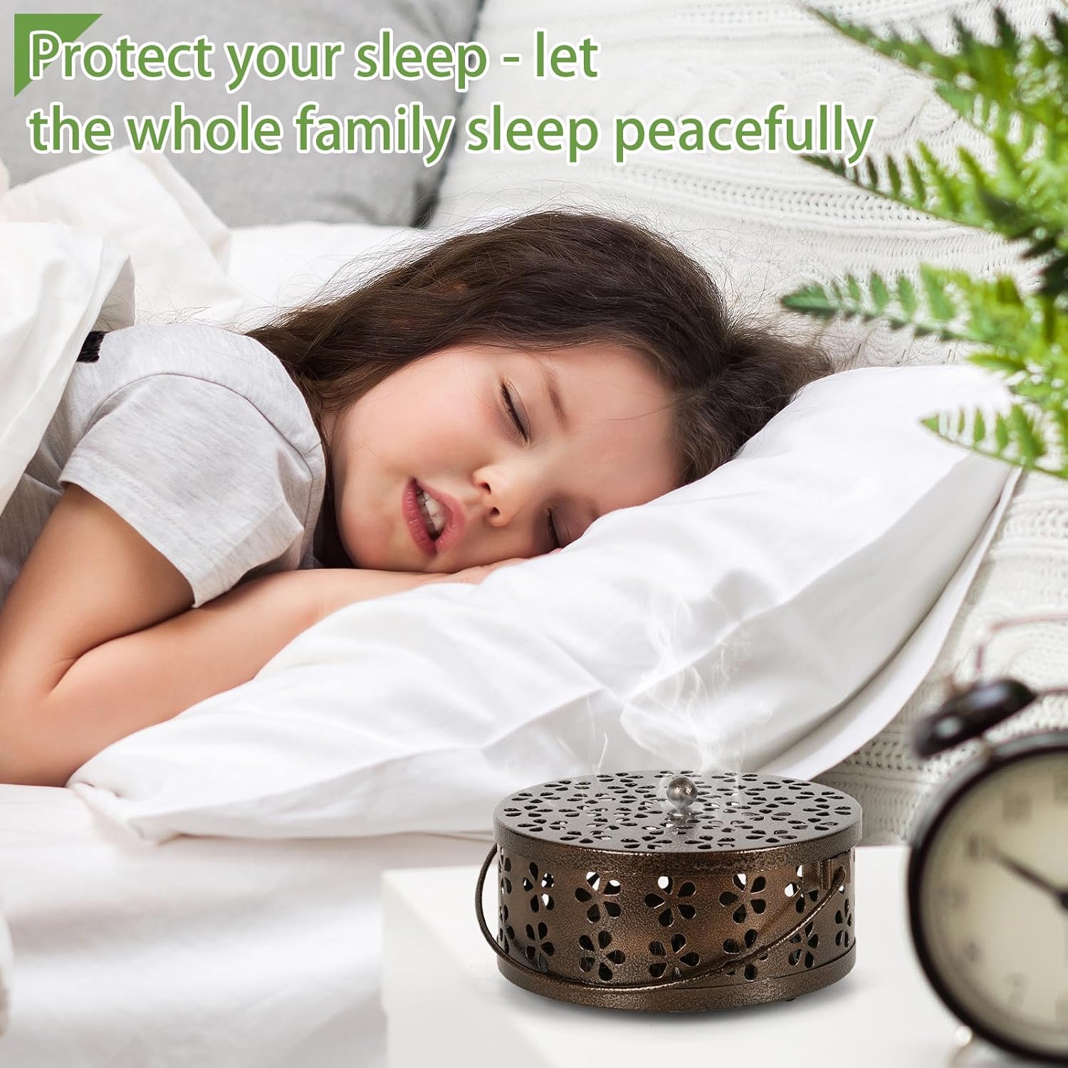 Portable Iron Mosquito Coil Holder with Handle