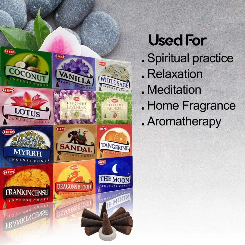 HEM Assorted Incense Cones - 120 Total