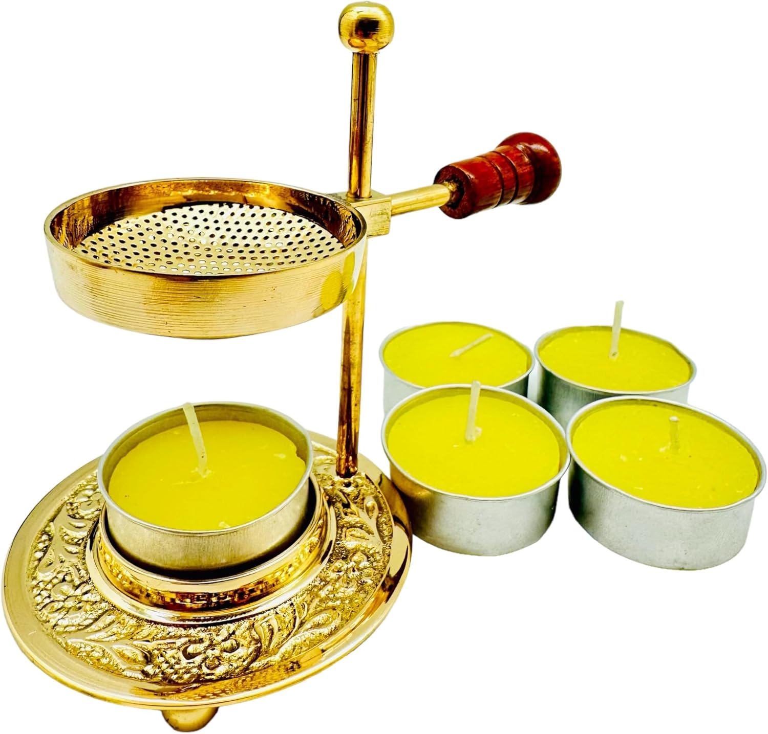Adjustable Resin Incense Burner with 5 Tealight Candles