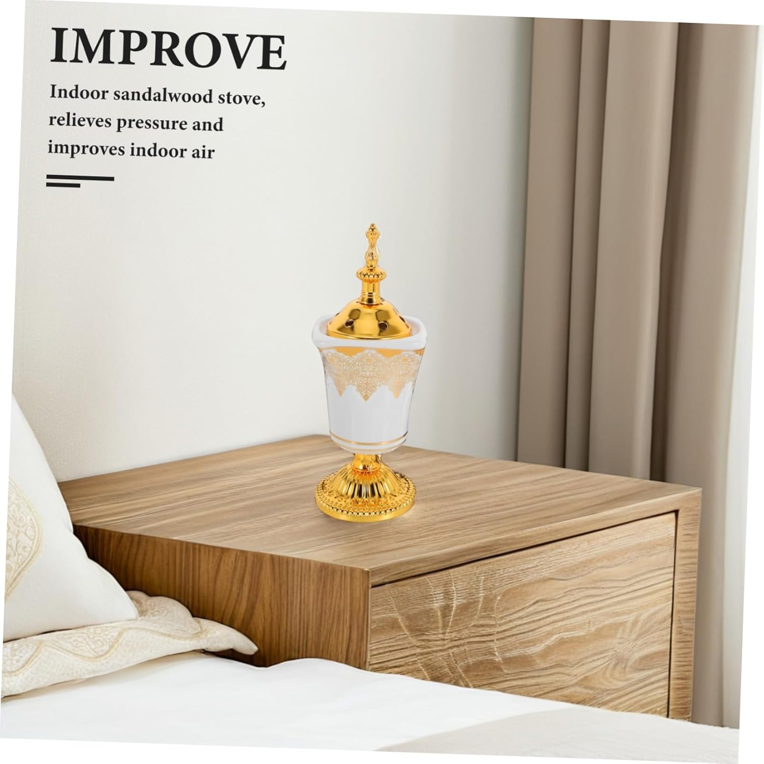 BESTYASH Electric Ceramic Incense Burner for Home Decor