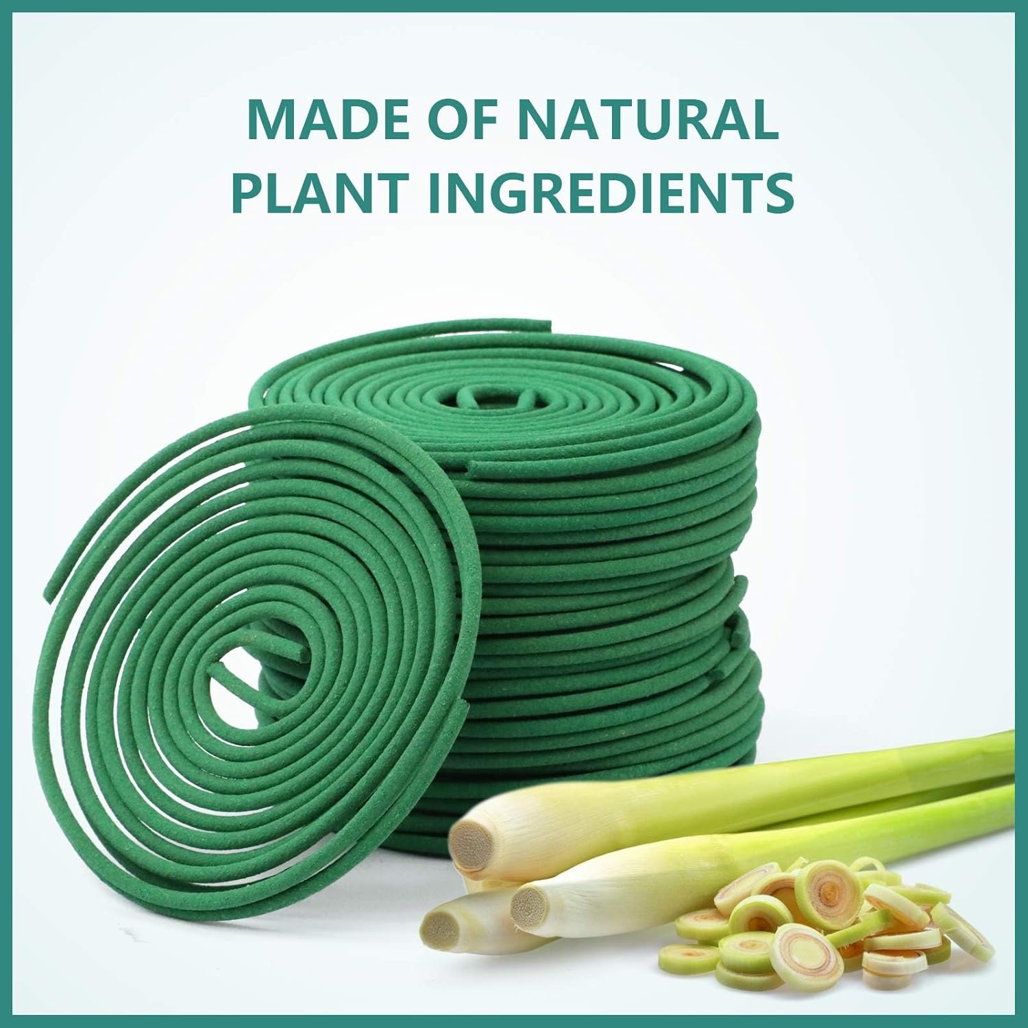 DERDUFT Citronella Incense Sticks with Coil Holder - 48 Pack for Outdoor Use