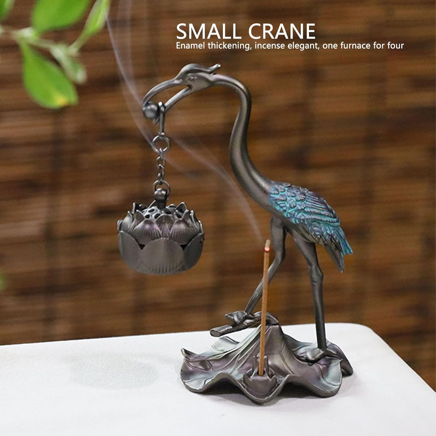 Zizev Incense Holder Crane Hanging Aromatherapy Stand