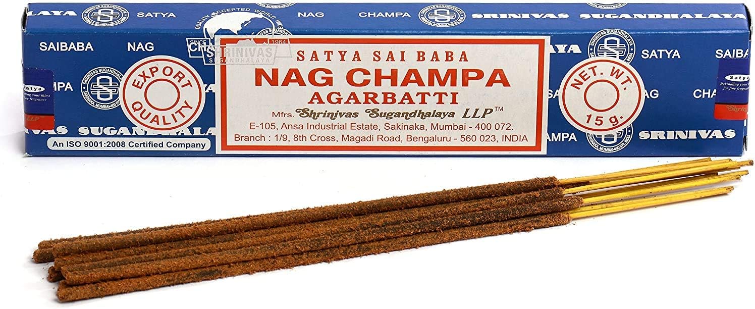 3 Packs Original Satya Sai Baba Nag Champa Incense Sticks