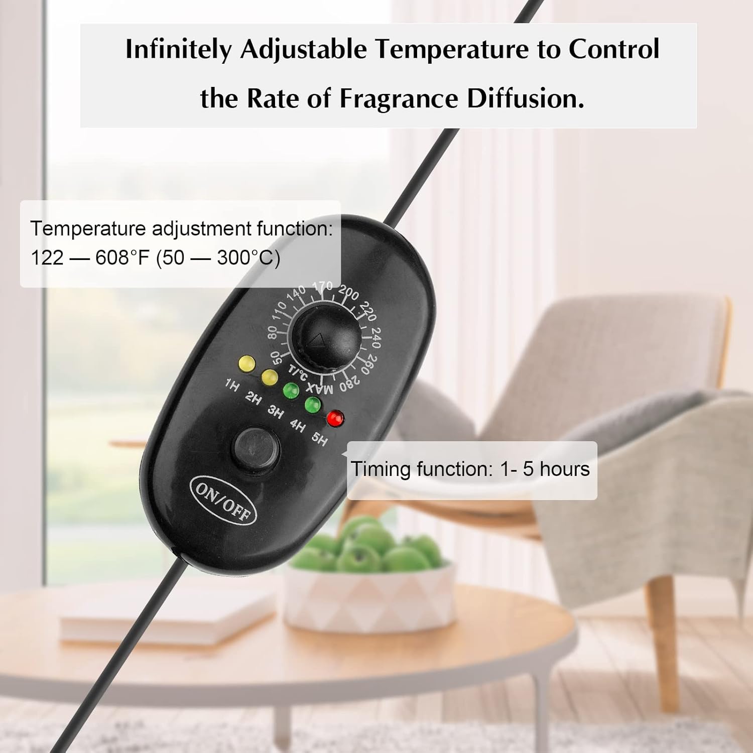 Electric Incense Burner with Timer and Safety Features