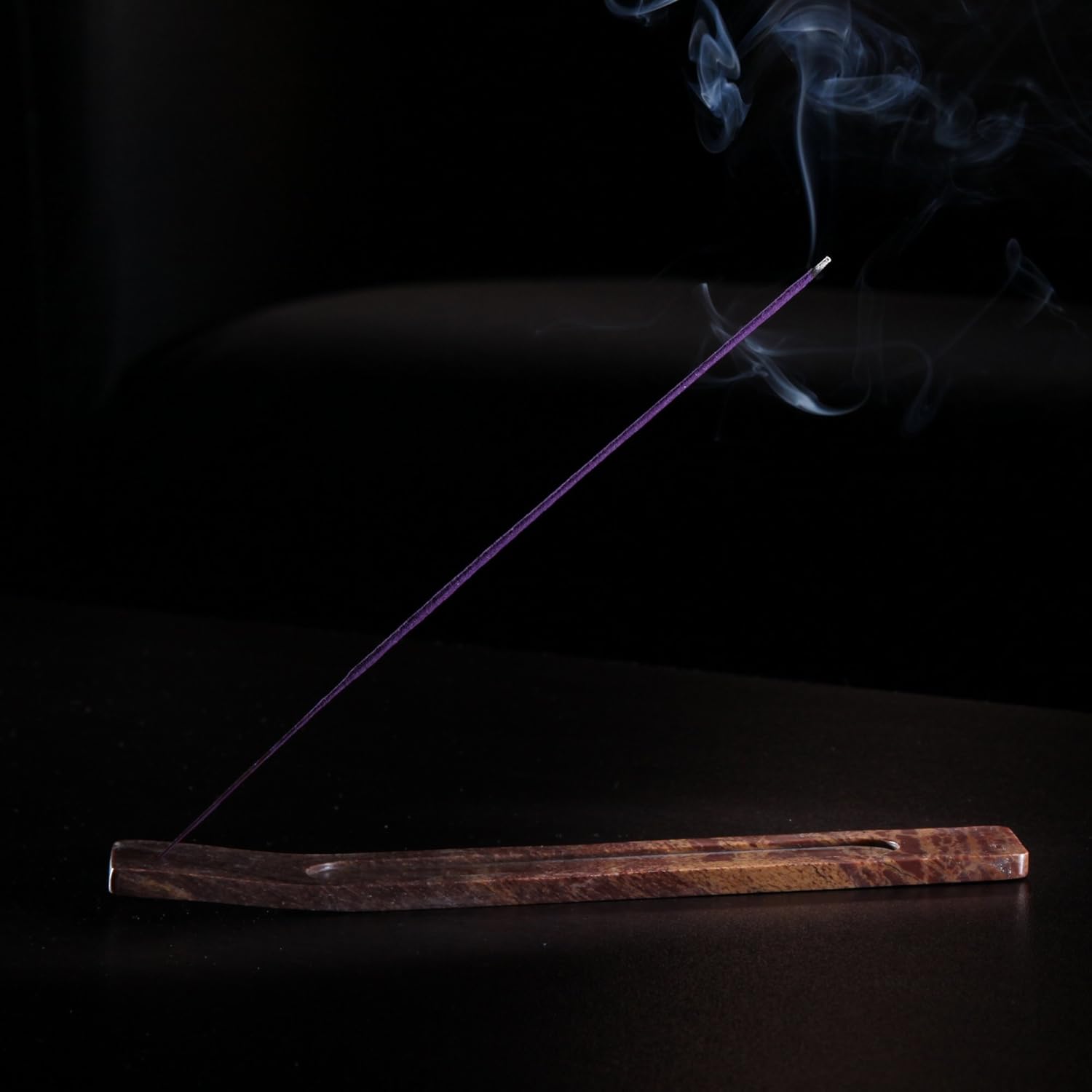 Hosley 105-Inch Hand-Carved Stone Incense Stick Holder