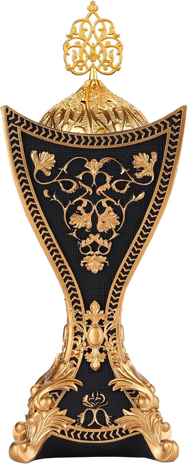 Frankincense Resin Incense Burner with Gold Motifs