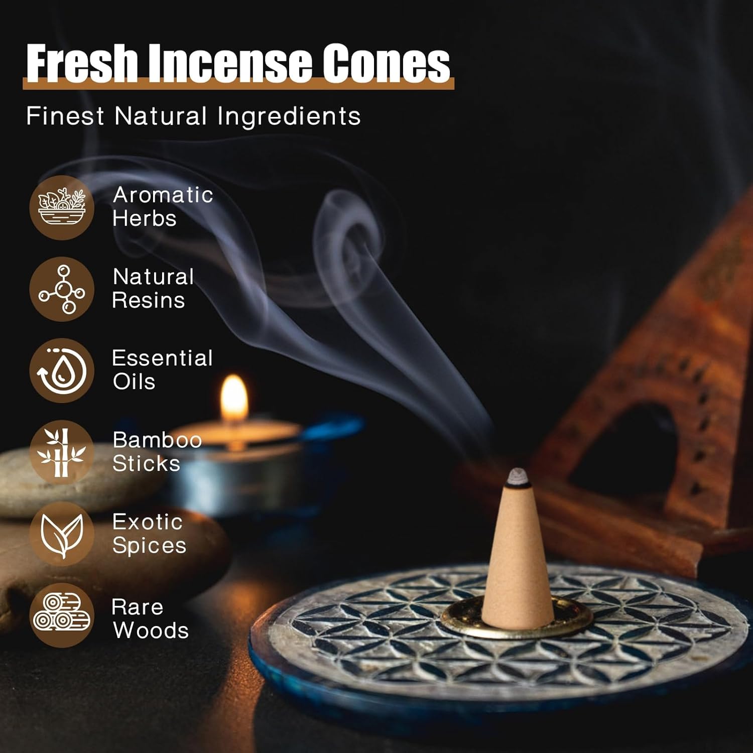 Incense Cones Variety Pack 6 Scents Relaxation