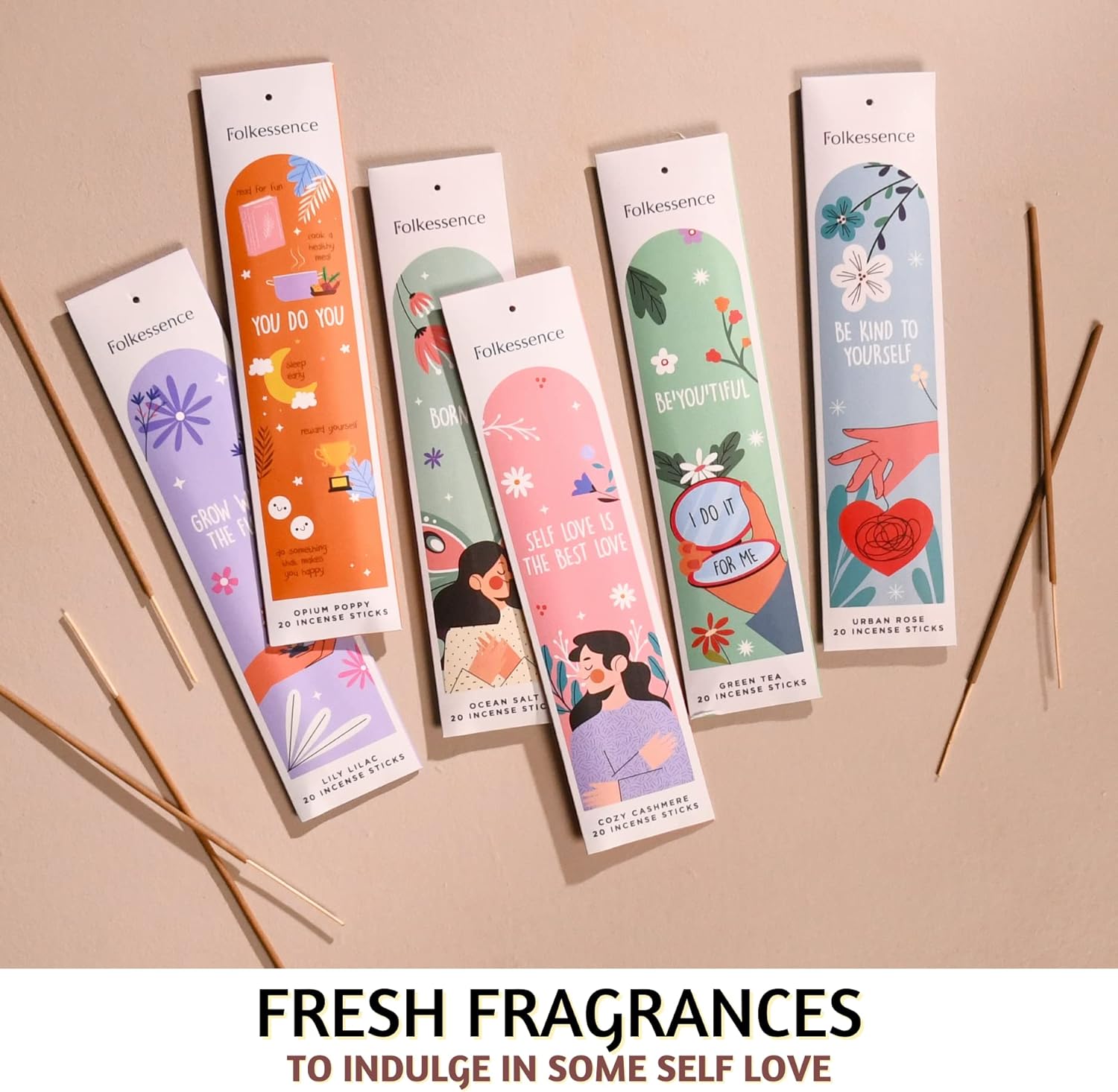 Folkulture Incense Sticks Set of 6 for Relaxation 1