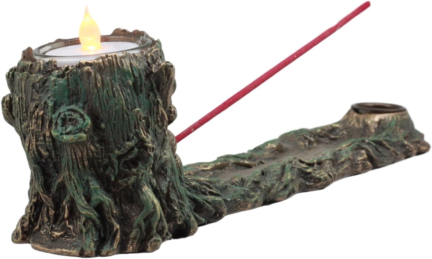 Ebros Mystic Wisteria Greenman Incense Holder Votive Candle Stand