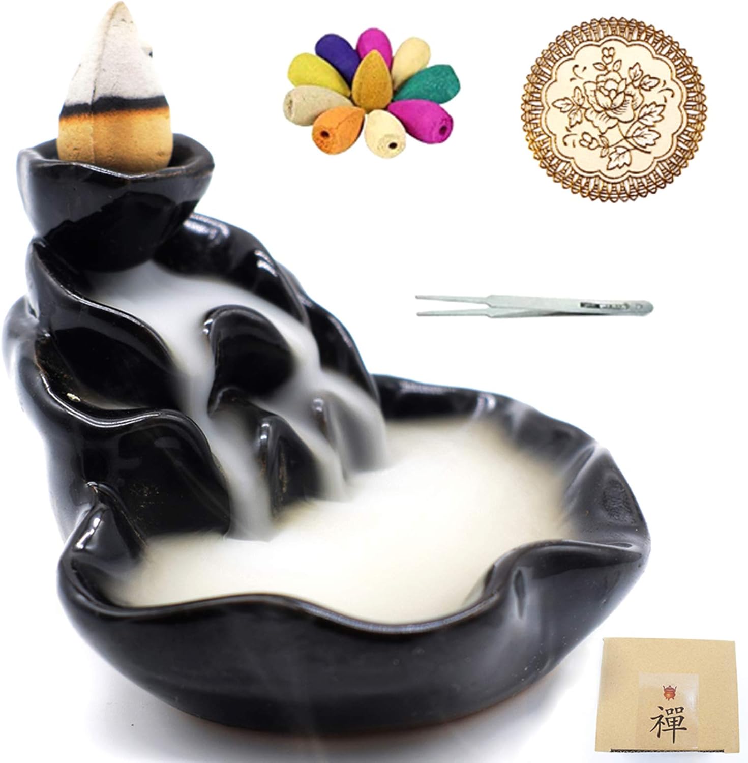 Tumenque Incense Burner Ceramic Backflow Holder