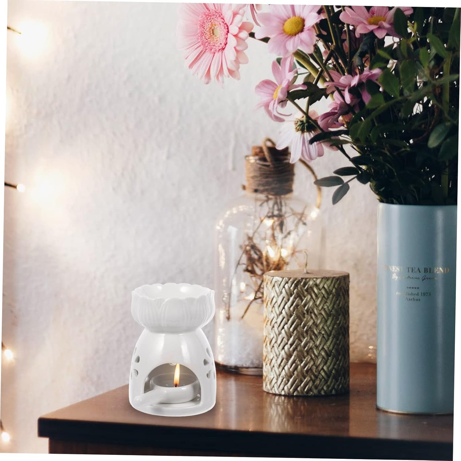 Retro Ceramic Tealight Candle Holder Scent Diffuser