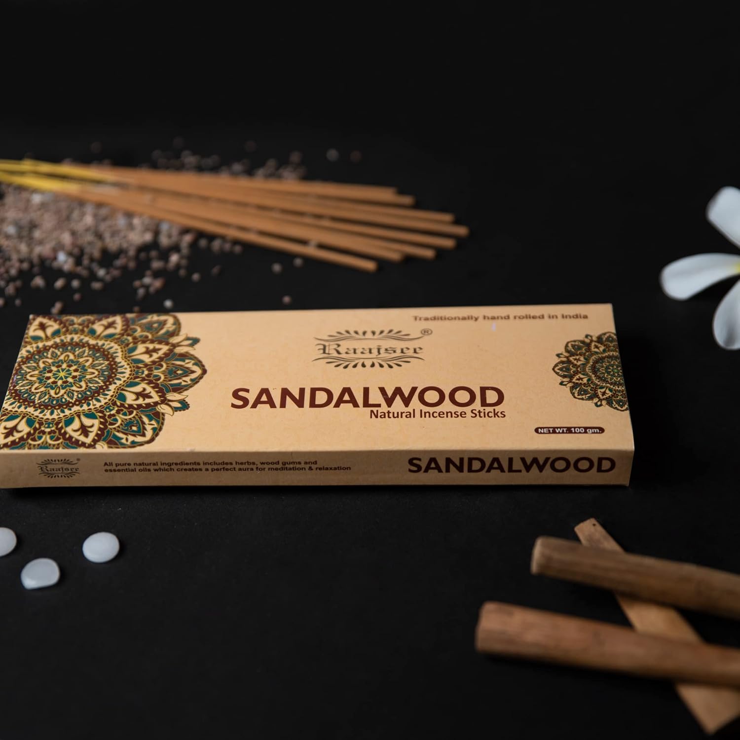 Raajsee Sandalwood Incense Sticks 100 Gm Pack