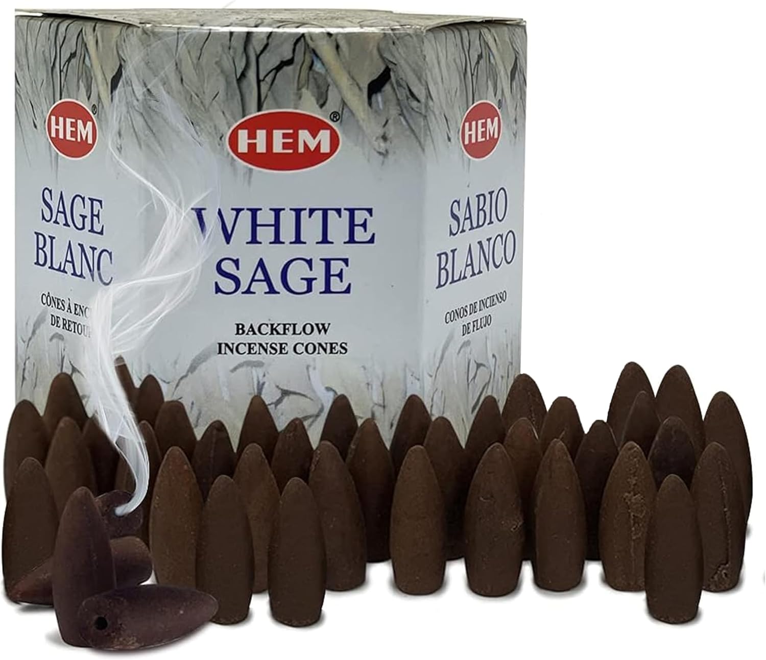 TRUMIRI White Sage Backflow Incense Cones