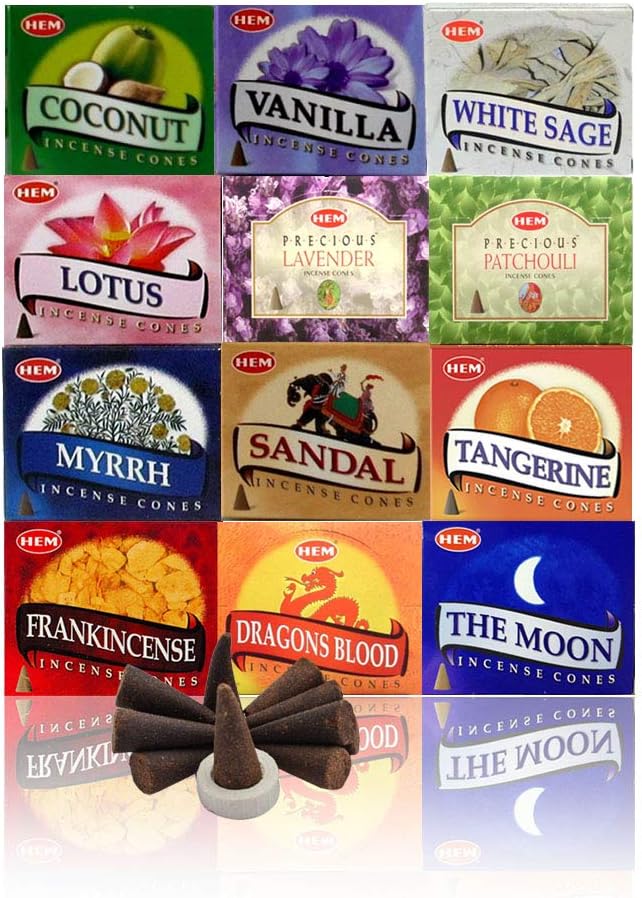 HEM Assorted Incense Cones - 120 Total