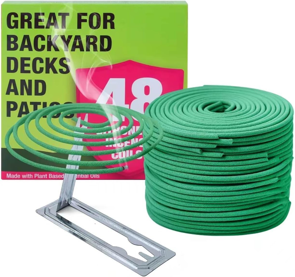 Citronella Incense Coil 2 Pack 48 Coils 2 Stands