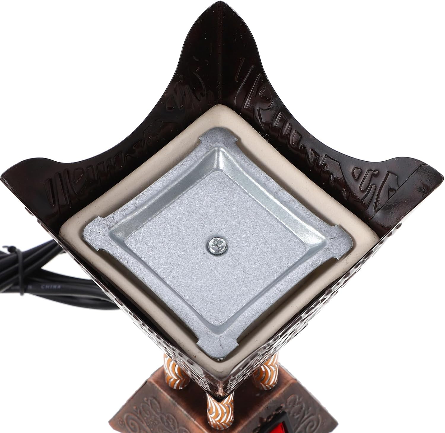 Electric Plug-In Incense Burner with Arabic Design