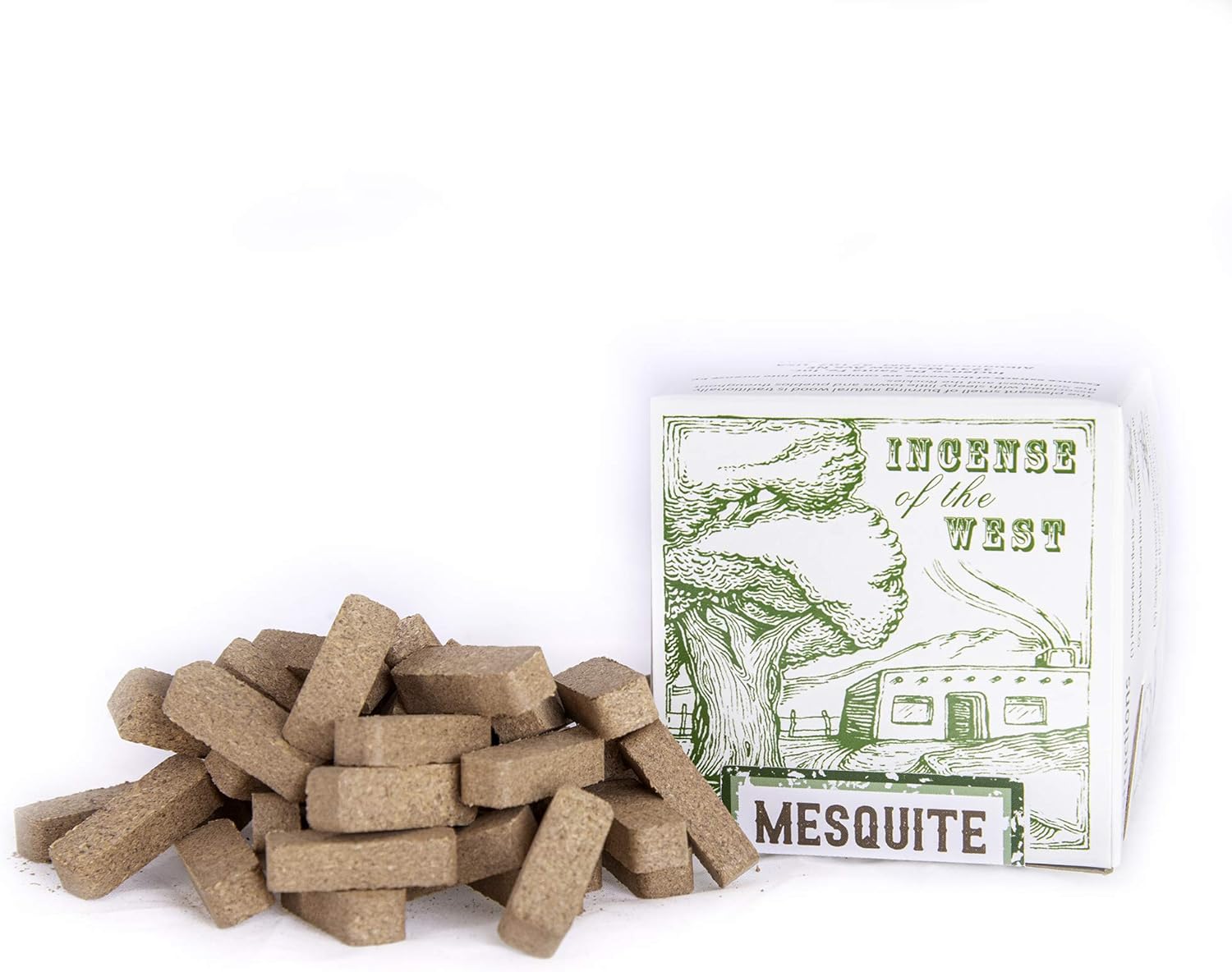 Mesquite Natural Wood Incense Bricks 40 Count Made in USA