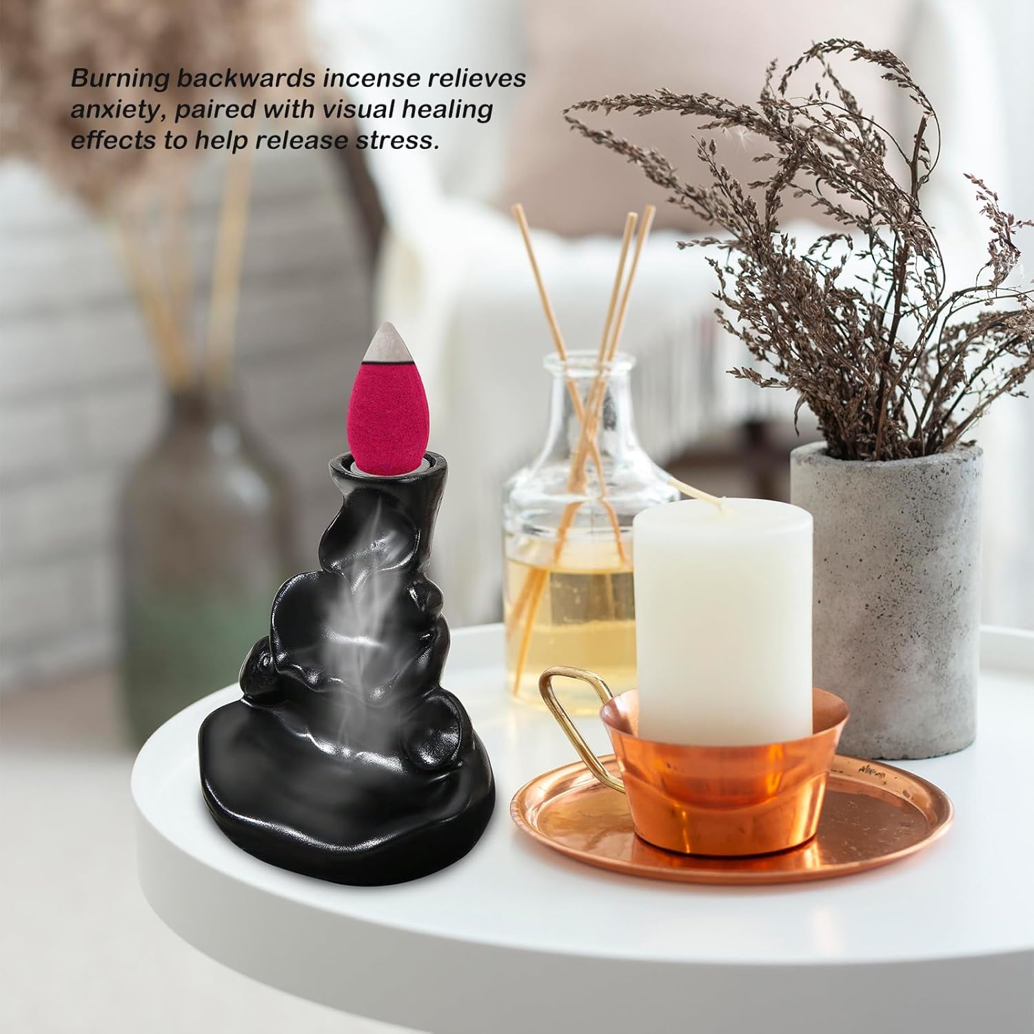 110Pcs Backflow Incense Cones with 6 Natural Scents