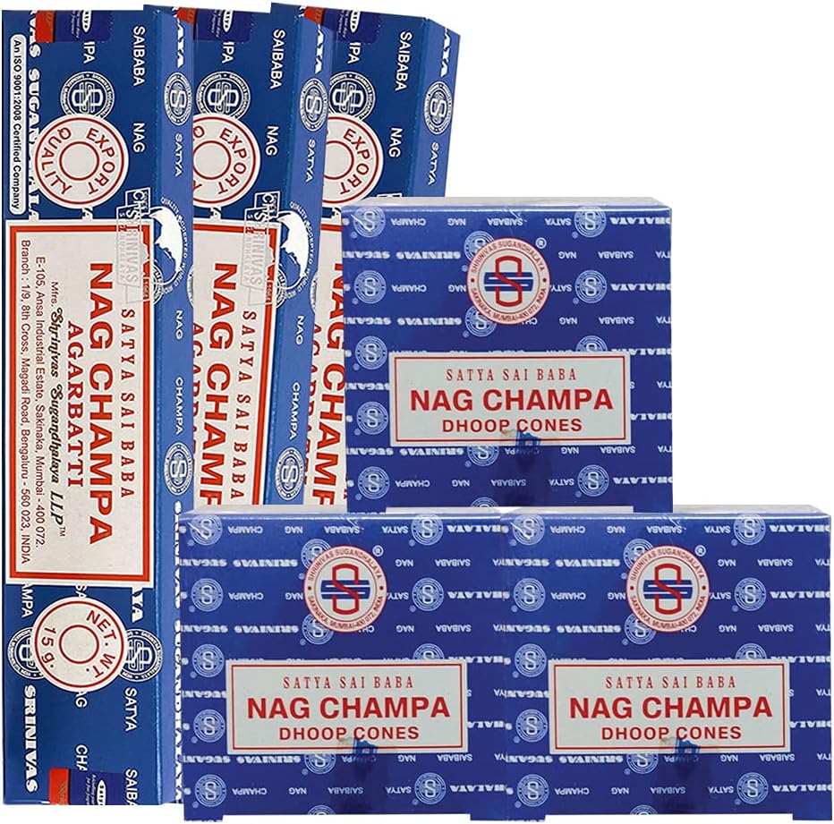 TRUMIRI Nag Champa Incense Sticks and Cones Bundle