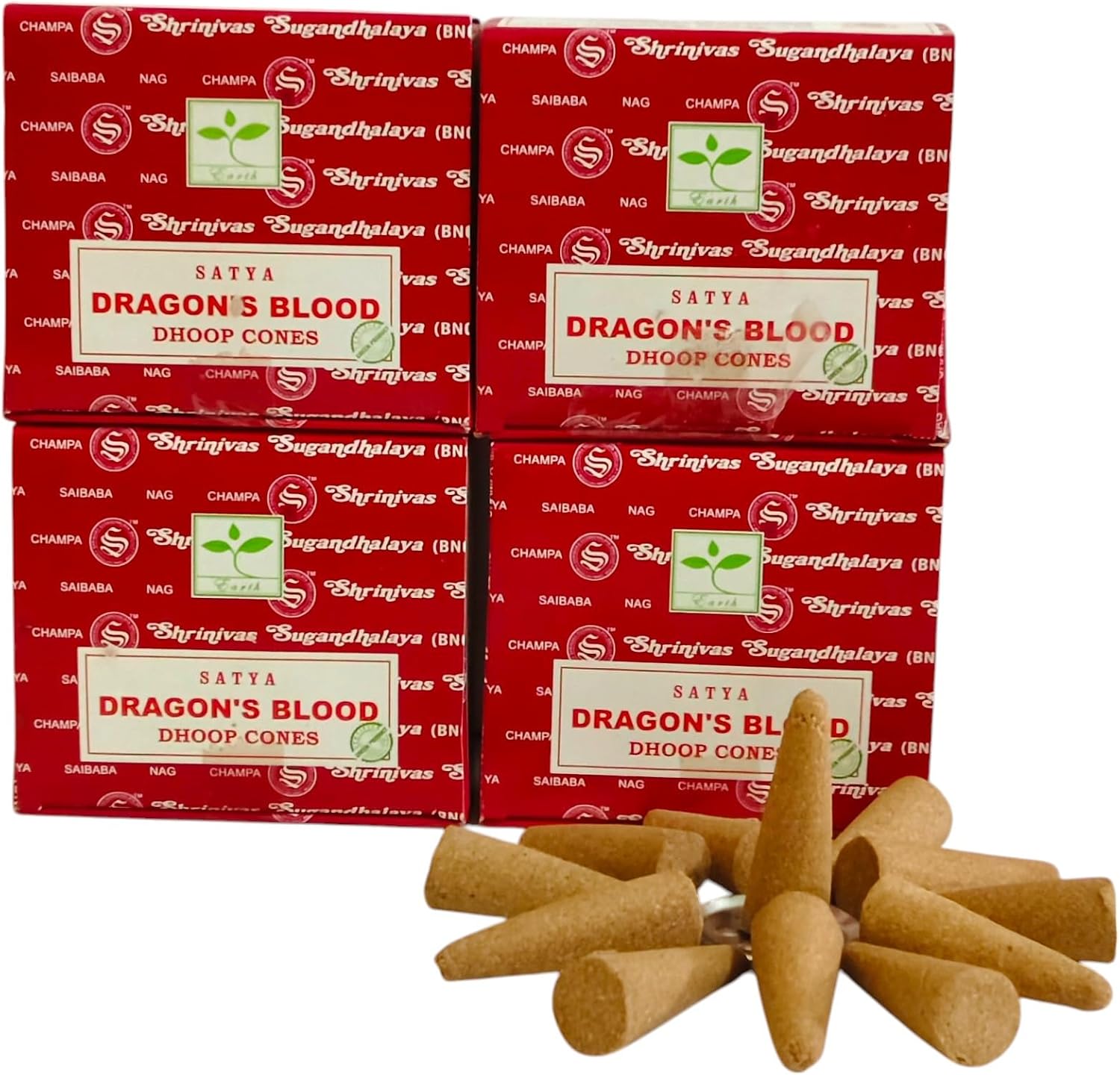 Giftbrit Satya Nag Champa Incense Cones 48 Pieces 4 Packs
