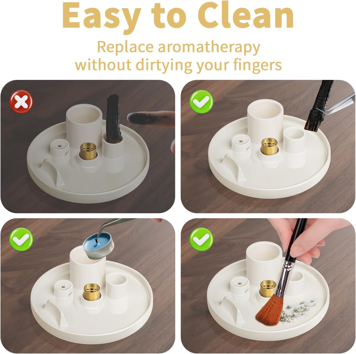 Luvan 5 in 1 Incense Candle Holder with Ash Tray