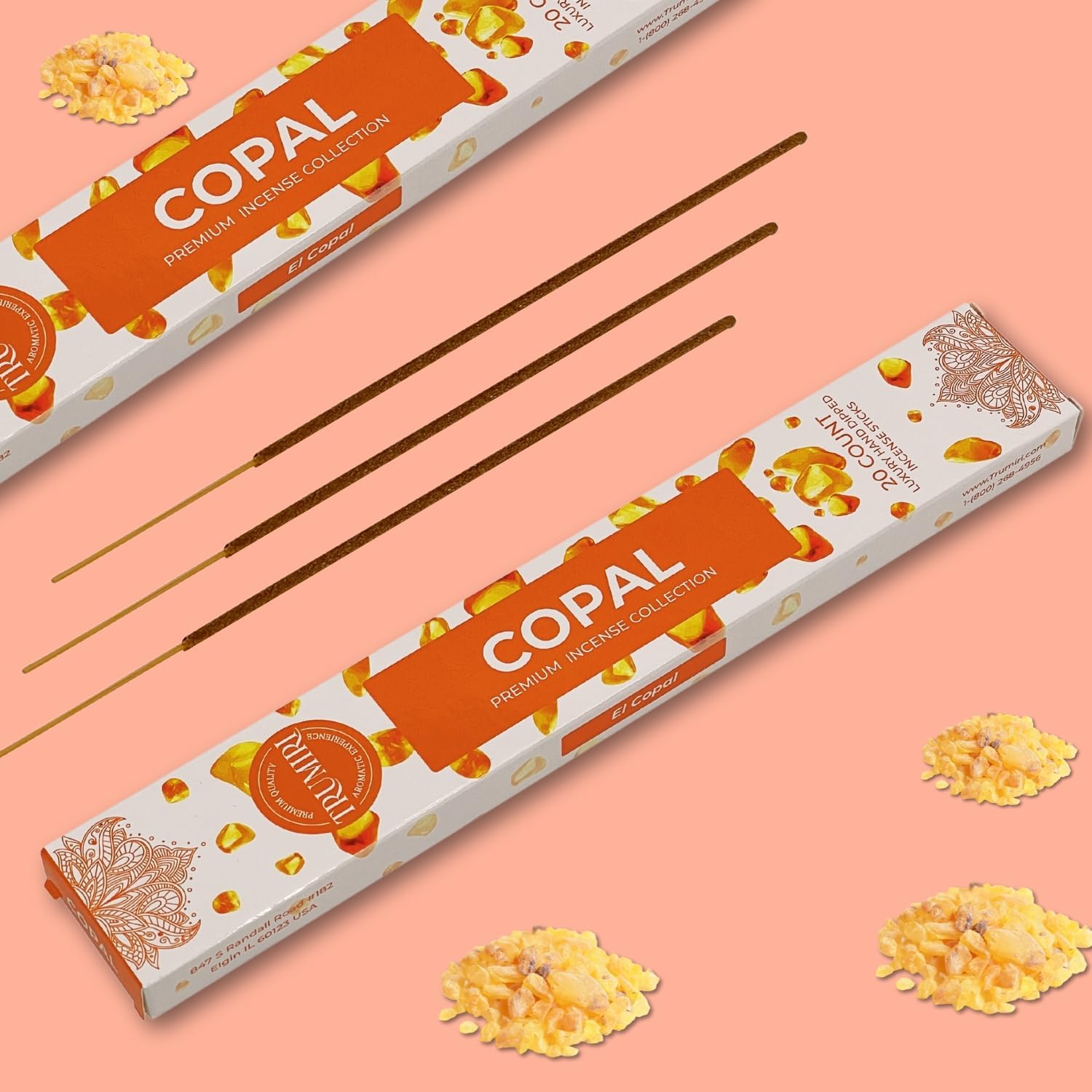 TRUMIRI Copal Incense Sticks - 40 Sticks Dual Pack