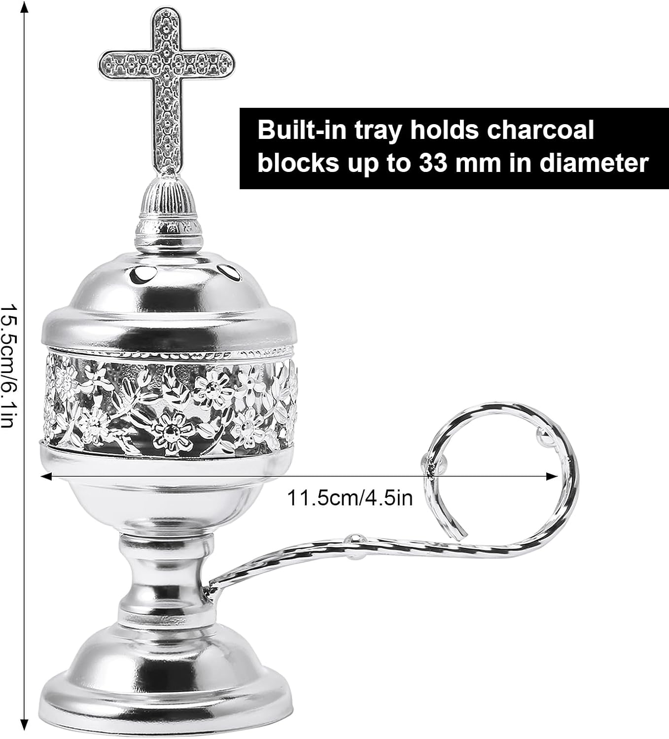 Yawlsow Silver Incense Burner Holder