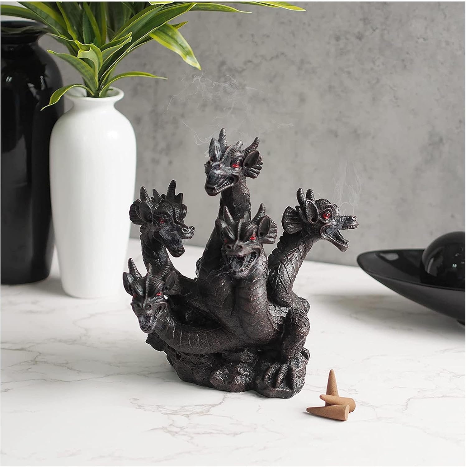Hosley Resin Dragon Incense Burner 85 Inch Statue