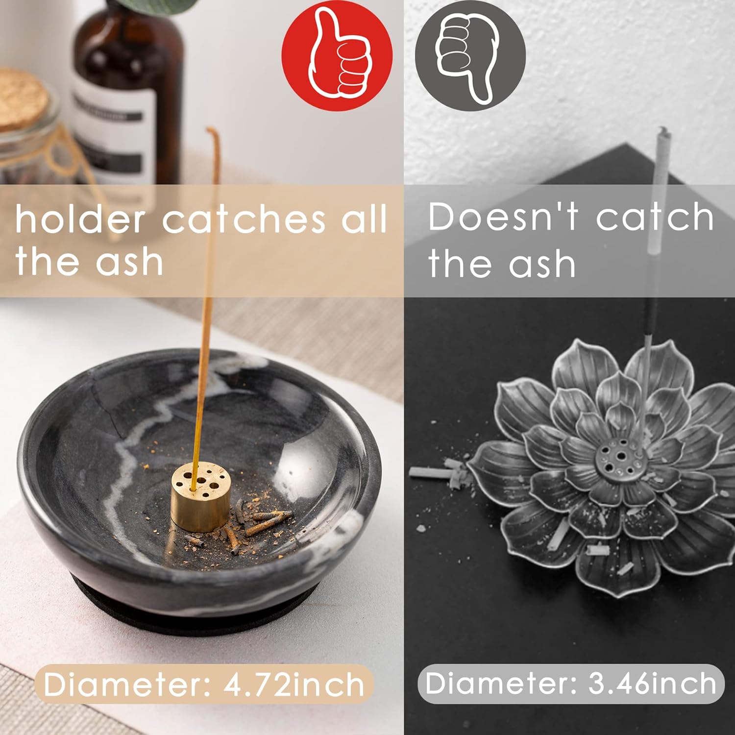 4 in 1 Incense Burner with Ash Catcher