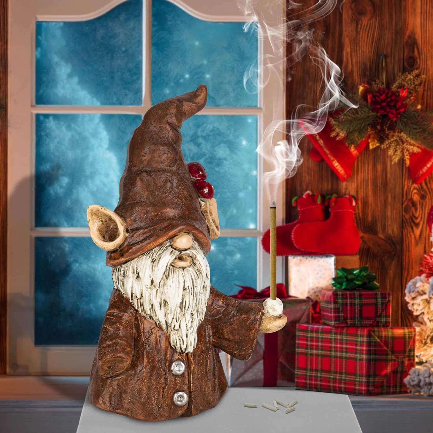 Cute Gnome Incense Holder for Sticks and Cones