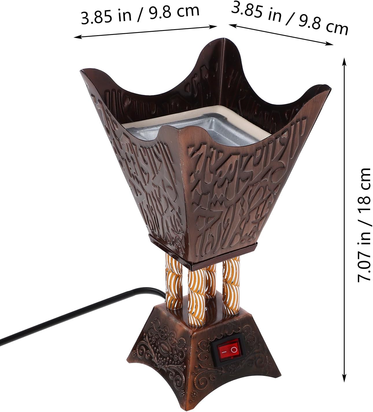 Electric Plug-In Incense Burner with Arabic Design
