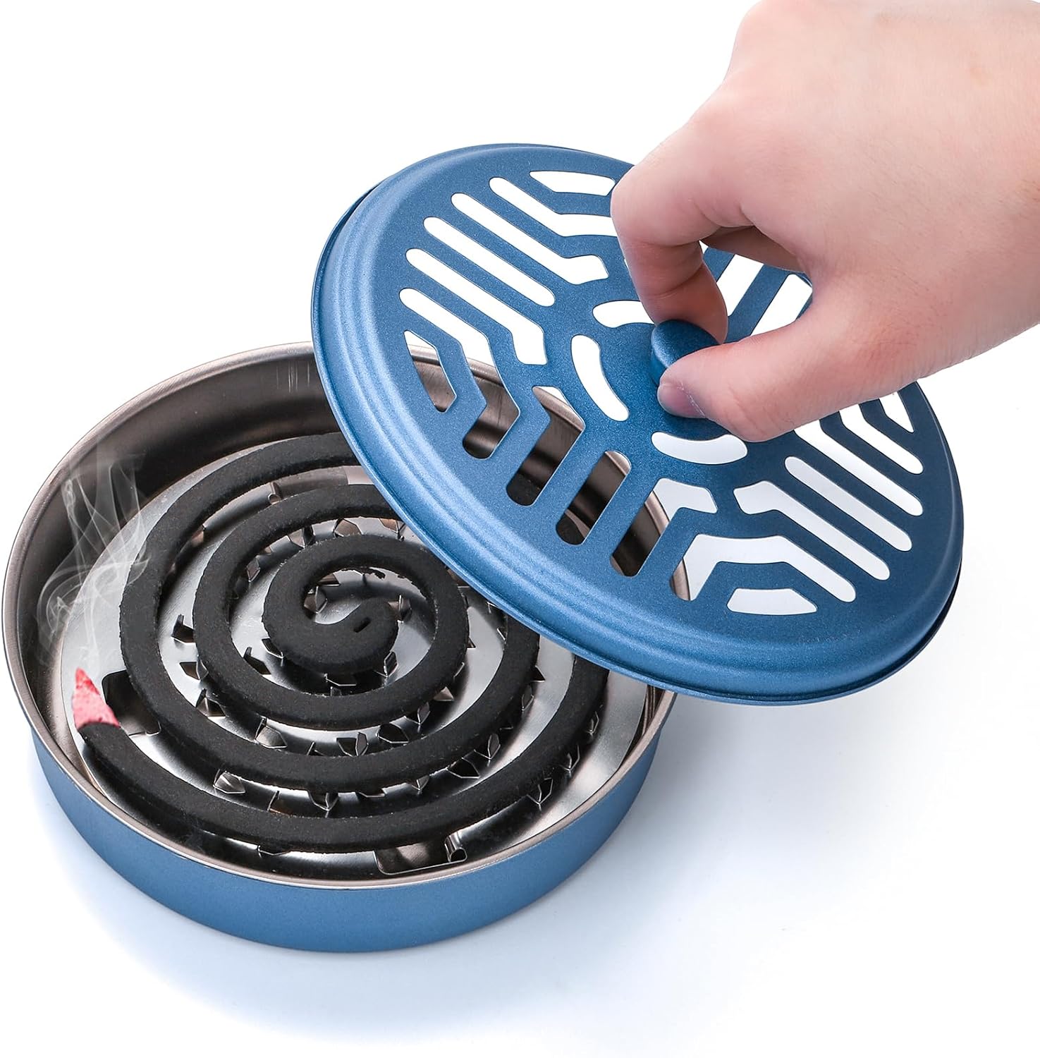 Elsjoy 8 Pack Mosquito Coil Holders Stainless Steel Portable Burners