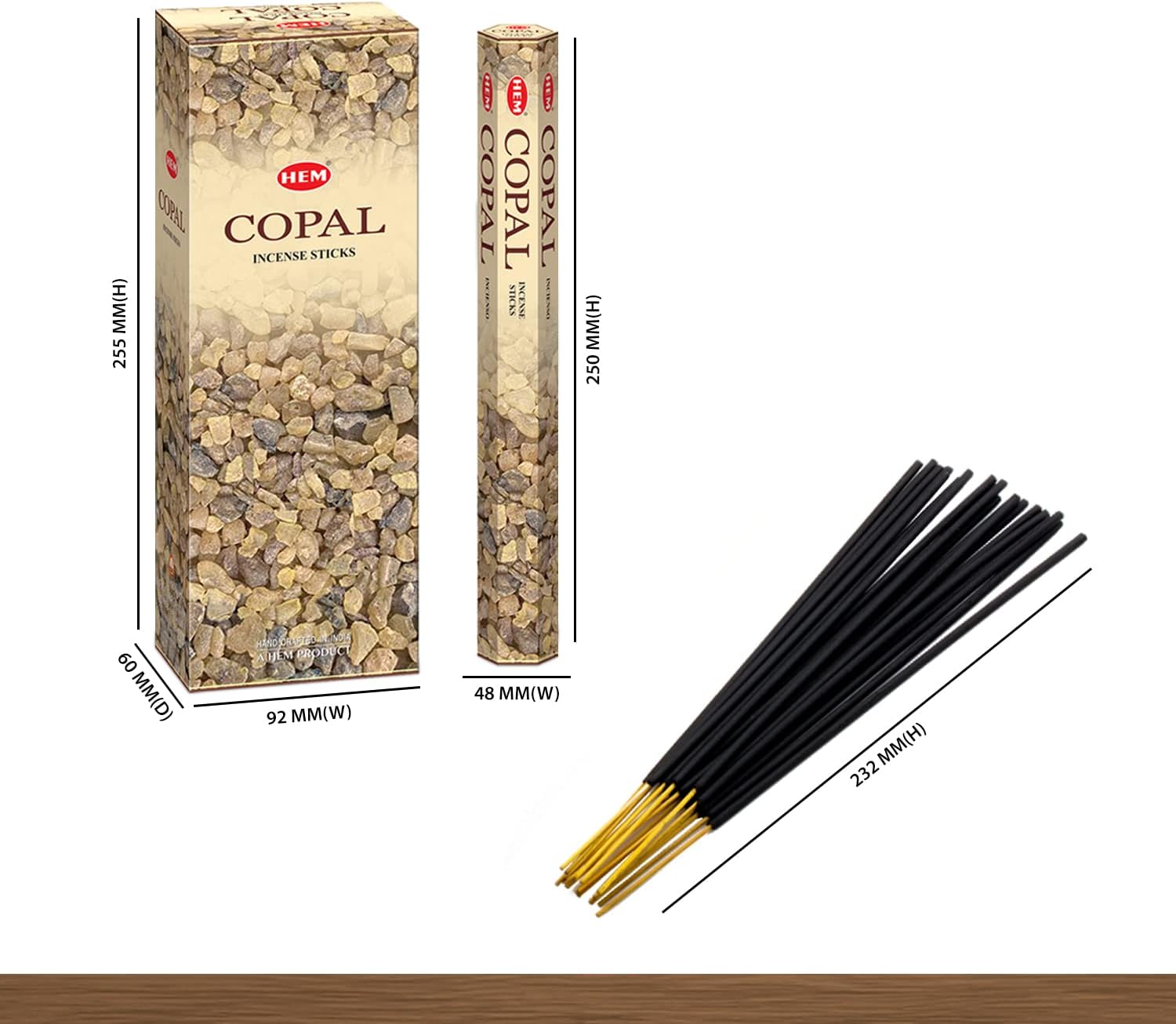 HEM Copal Incense Sticks 20 Stick Tubes Box of Six