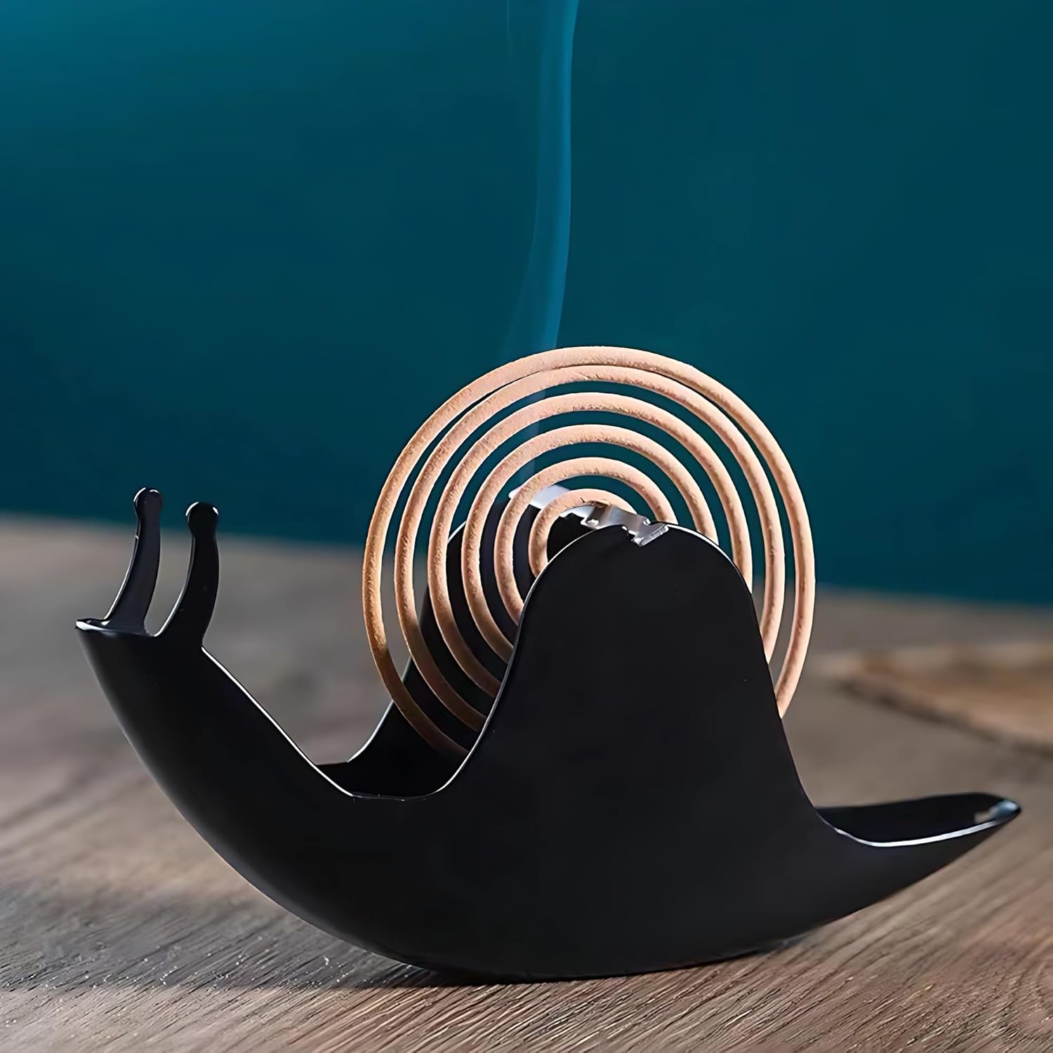 Kudriod Incense Holder with Mosquito Coil Design Iron Material Black