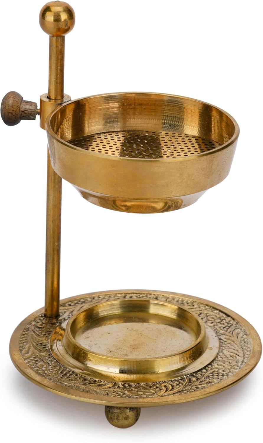 Ajuny Brass Golden Incense Burner Holder