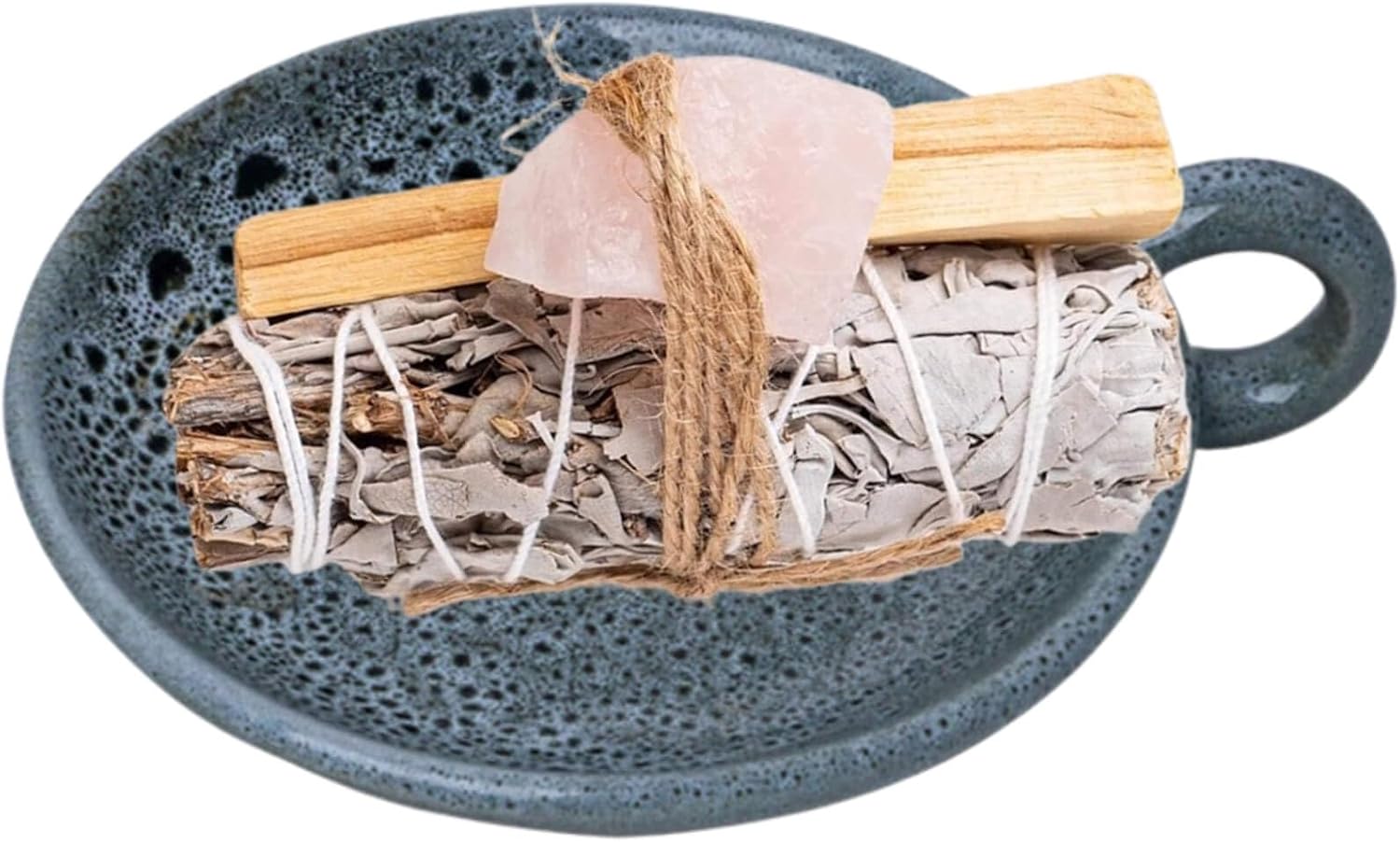 Ceramic Palo Santo Holder and Candle Plate Blue