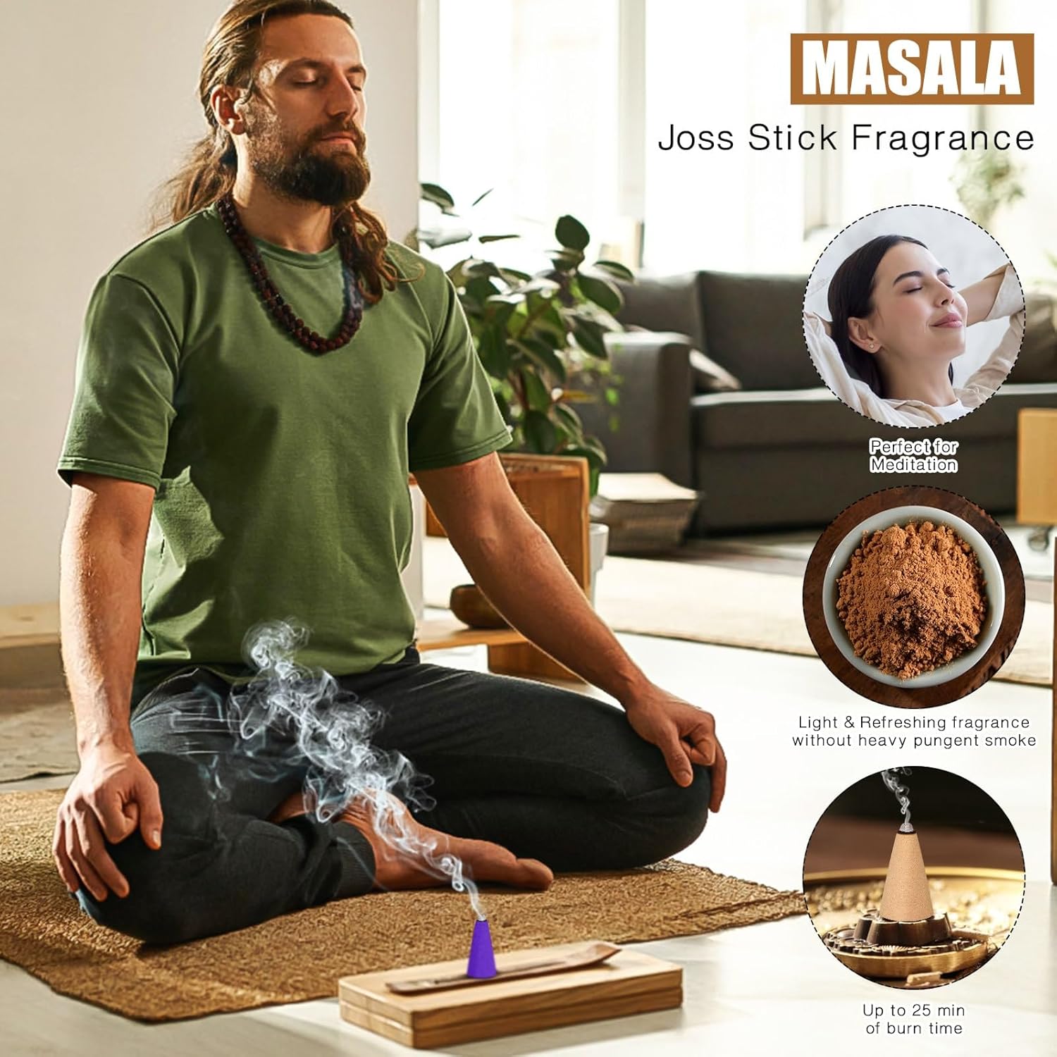 Incense Cones Variety Pack 6 Scents Relaxation