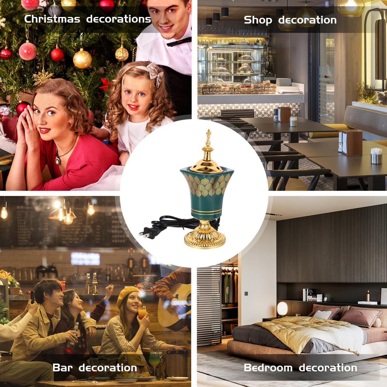 Cabilock Electric Incense Burner for Home Yoga Spa Office