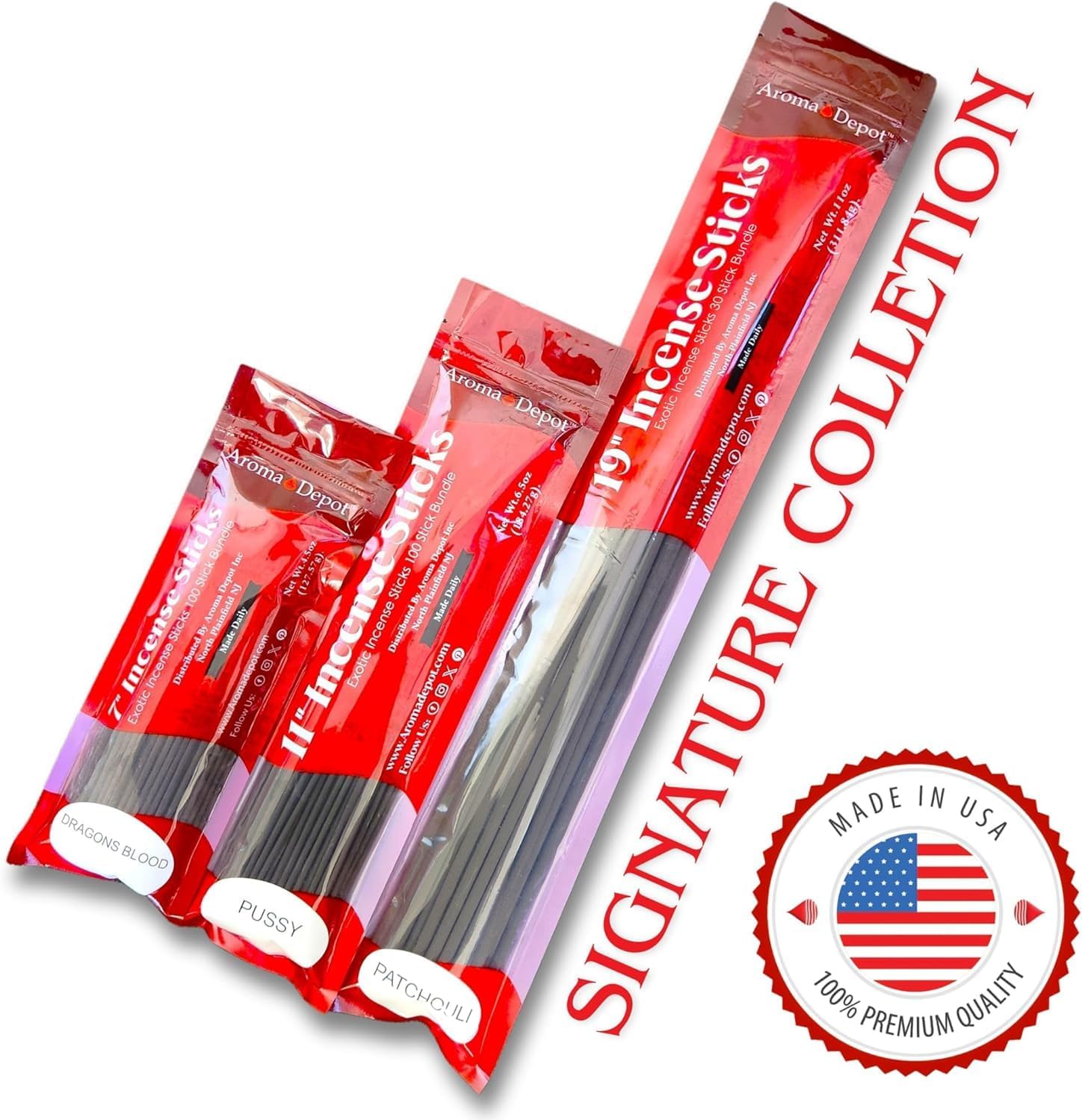 Aroma Depot 19 Inch Nag Champa Incense Sticks Bundle