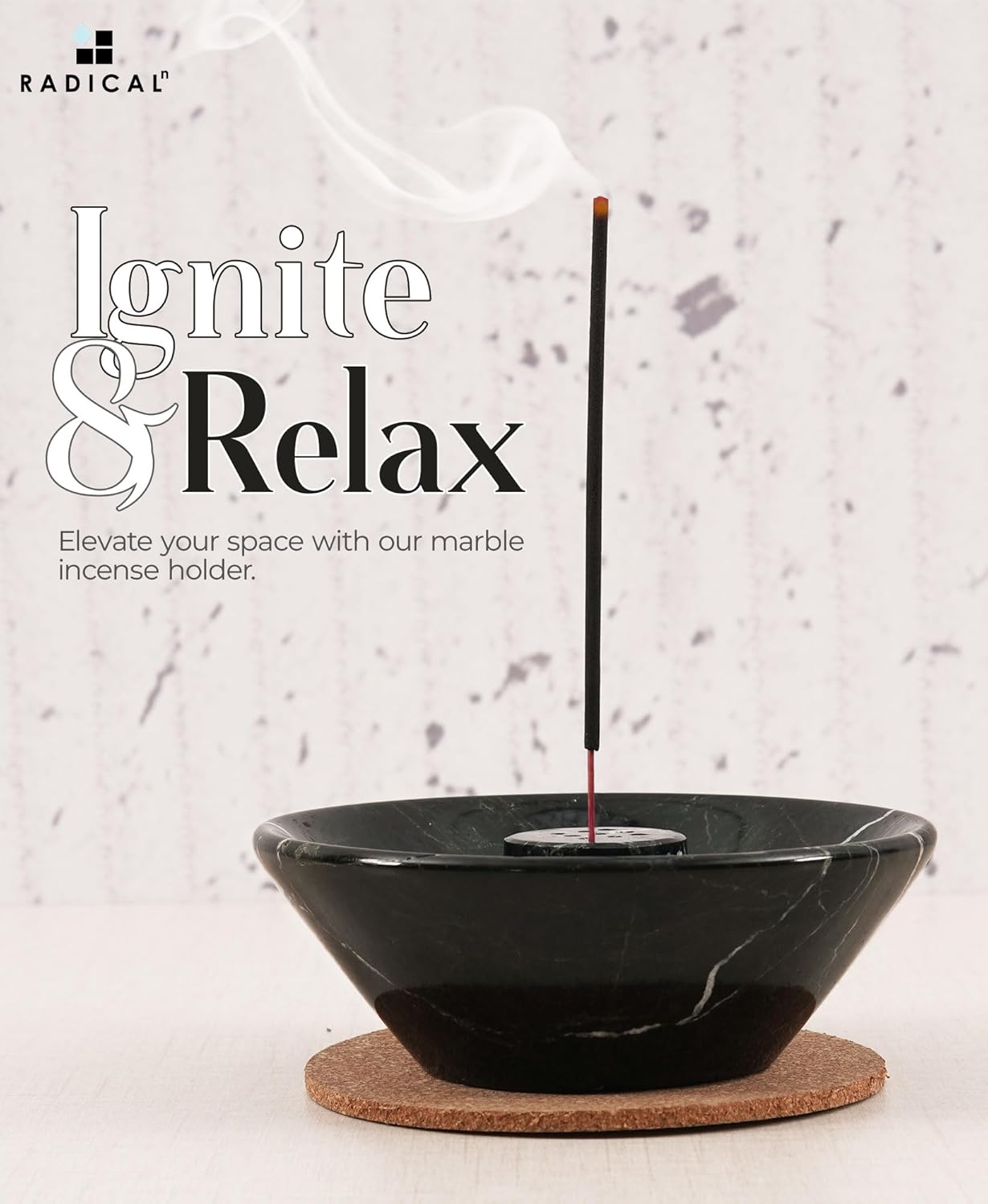 Radicaln Marble Incense Holder Set