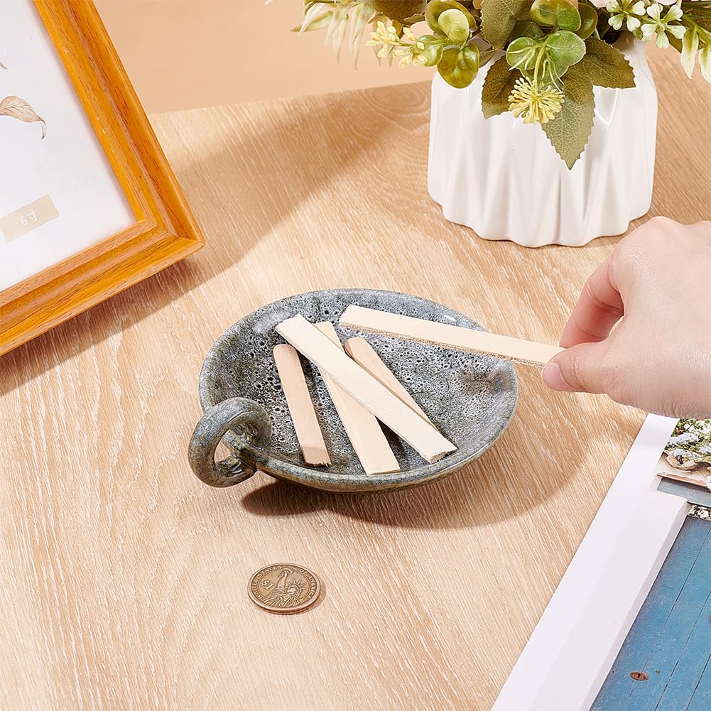 Nbeads Porcelain Candle Holder with Handle Dark Olive Green