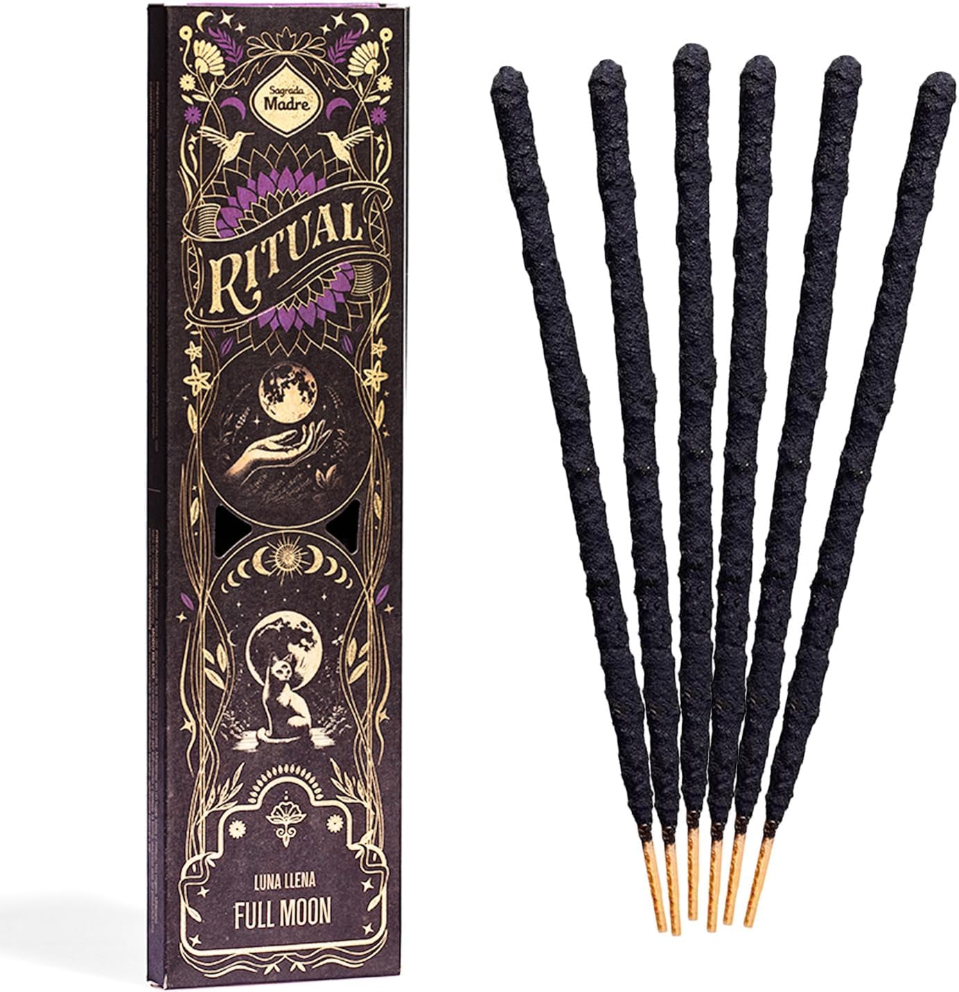 Sagrada Madre Ritual Full Moon Incense Sticks 6 Pack 9 Inches Natural Aromatic