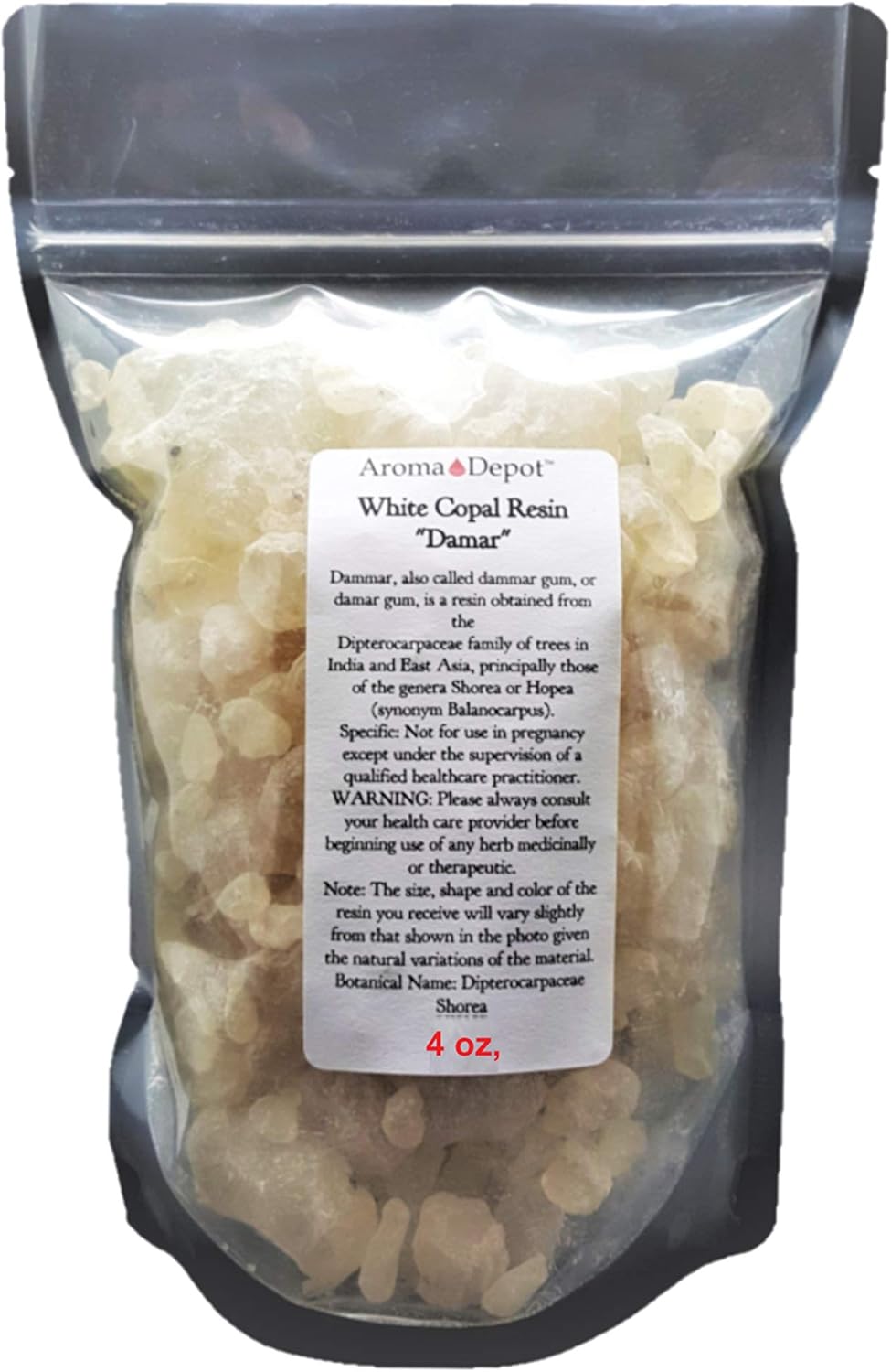 4 oz White Copal Tree Sap Dammar Gum Incense