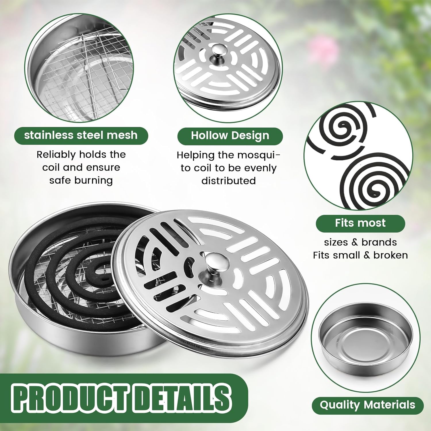 10 Pack Portable Mosquito Incense Holders with Handle