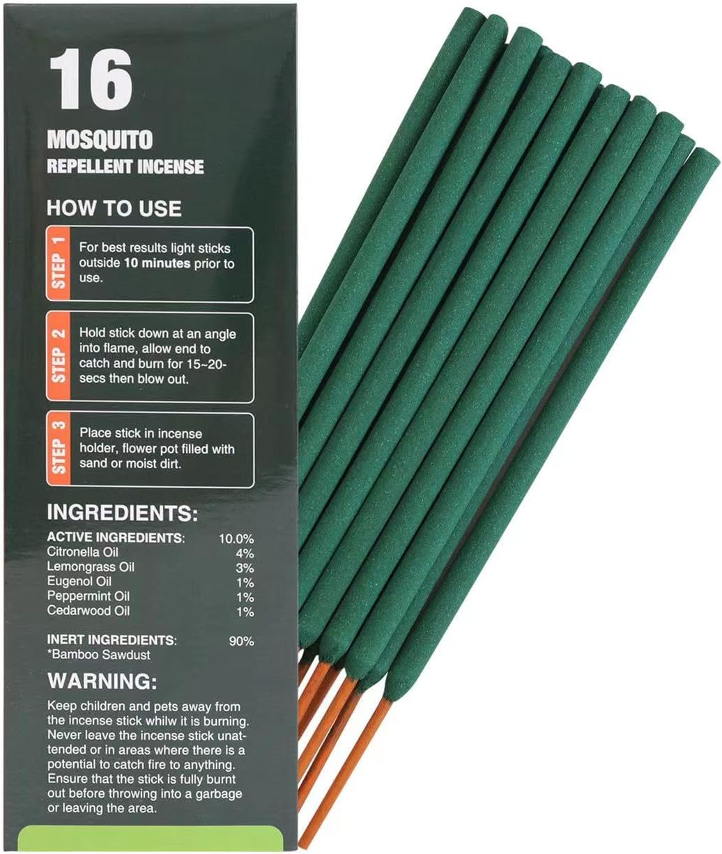 16 Mosquito Repellent Incense Sticks 25 Hour Protection